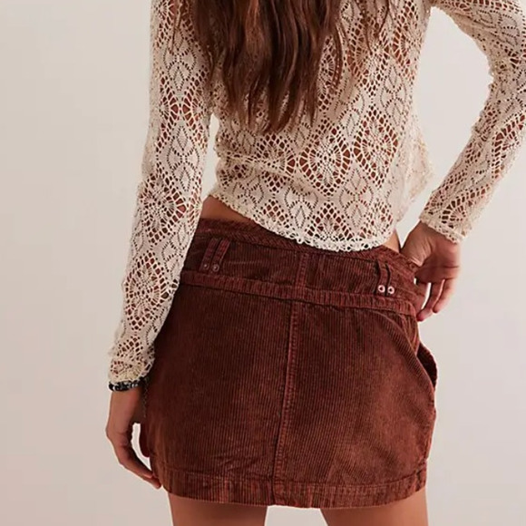 Free People Silver Springs Cord Mini Skirt - Picture 5 of 6